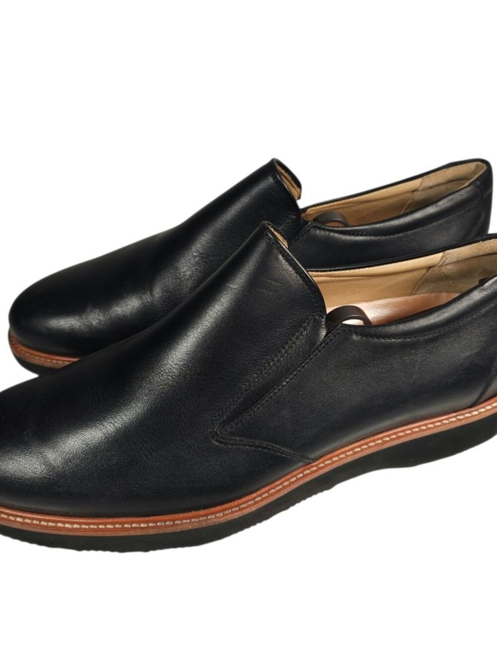 SAMUEL HUBBARD Frequent Traveler Loafer Comfort Shoes Black Leather Size 9.5 M